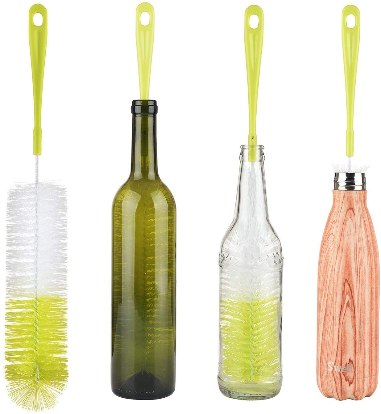 ALINK 16” Long Bottle Brush Cleaner for Washing Wine, Beer, Decanter, Glass Jugs and Long Narrow Neck Sport Bottles — image 1