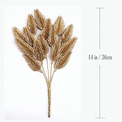 CATTREE Artificial Gold Plants Plastic Fake Grass