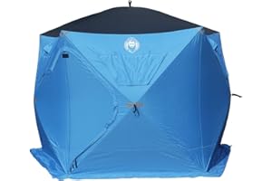 Nordic Legend Goahti 5 Sided Insulated Portable Ice Fishing Shelter with 2 Big Doors-Diamond Door Guard System Ice Fishing Camping Tent