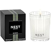 NEST New York Scented Votive Candle, Bamboo - 2 oz - Up to 28-Hour Burn Time - Reusable Glass Vessel
