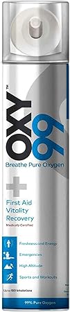 OXY 99 Natural Pure Oxygen Cylinder Can 6 Liter, Portable Oxygen Cylinder