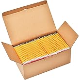 Madisi Wood-Cased #2 HB Pencils, Yellow, Pre-sharpened, Bulk Pack, 720 pencils