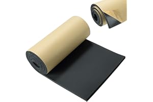 FLKQC Neoprene Foam Rubber Sheet with Adhesive, 1/4" Thick x 12" x 54" – DIY Padding, Gaskets, Weatherproofing, Soundproofing, Vibration Dampening, Sponge Neoprene Foam Rubber Sheet