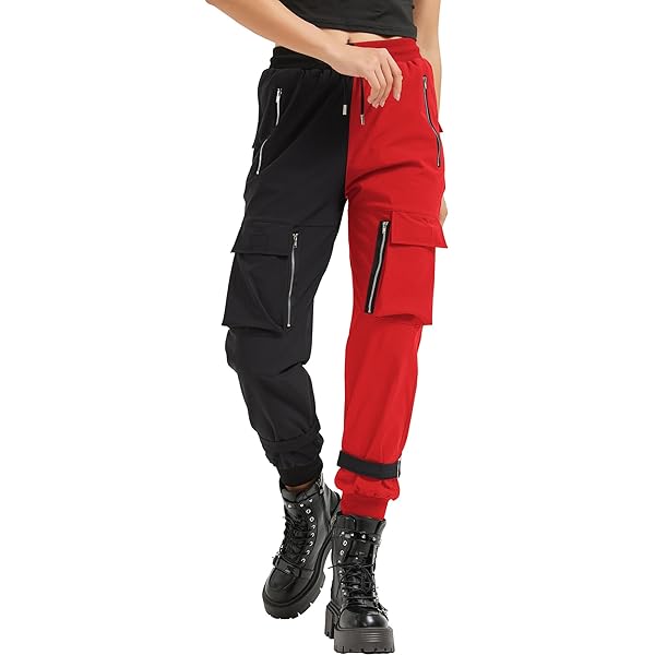 Pantalones Anchos Cargo Casuales De Tiro Bajo Con Múltiples Bolsillos
