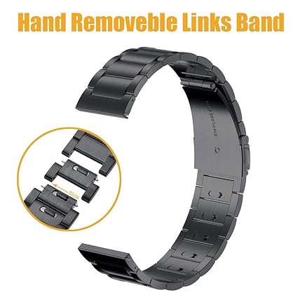 Circle Compatible Samsung Galaxy Watch (46mm) Band, Hand Removable Links Stainless Steel Metal 22mm Replacement Bracelet Strap for Samsung Galaxy ...