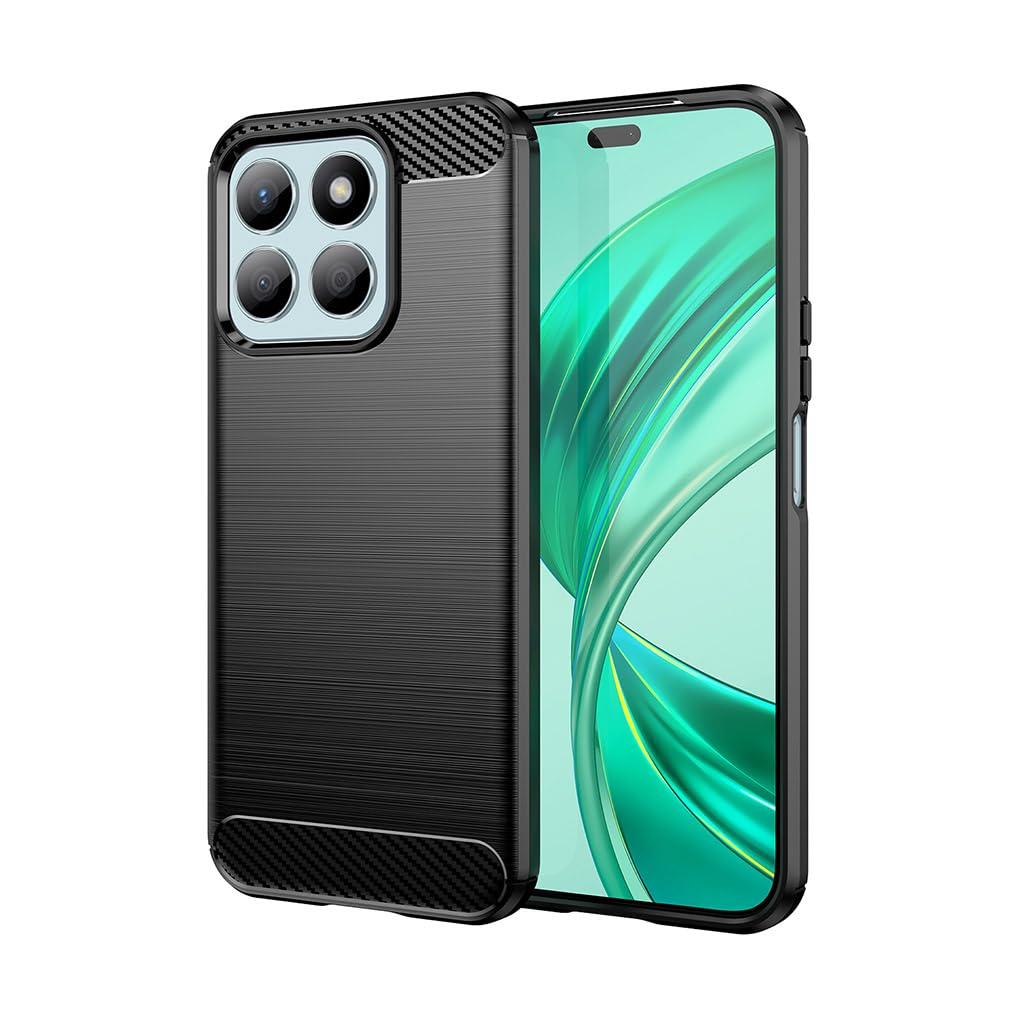 SEAHAI Case for HONOR X7c / HONOR 200 Smart 5G, Ultra Thin Silicone TPU Bumper Shockproof Soft Gel Rubber No-slip Case Cover - Black