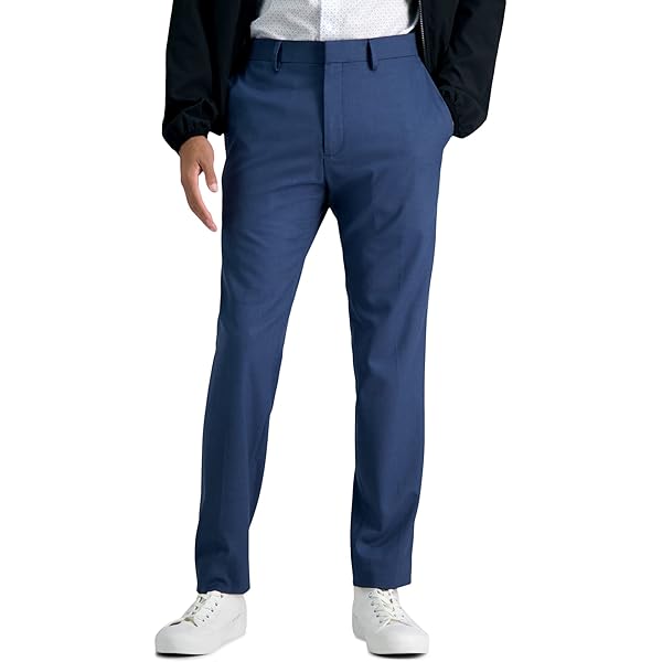 Calvin Klein Mens Slim fit Dress Pants 38/32 Blue Solid at Amazon Men's  Clothing store