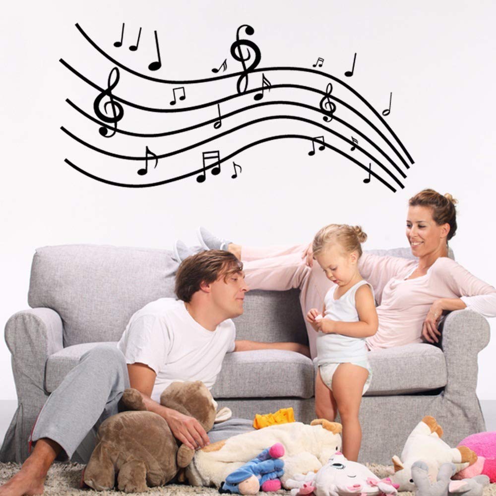 Decoracion De Pared Hogar Y Cocina Jxaa 3d Creative Music Line Spectrum Pegatinas De Pared Vinilo