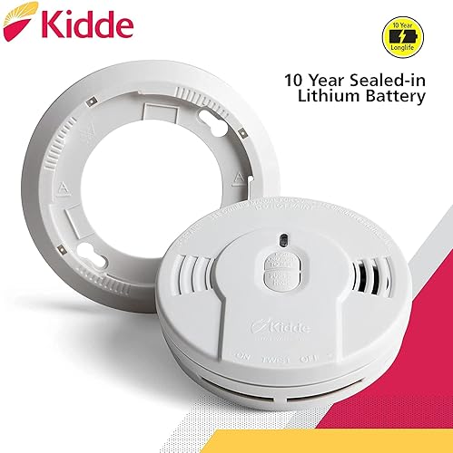 Kidde Smoke Detector, 10-Year Battery, LED Indicators, Replacement...
