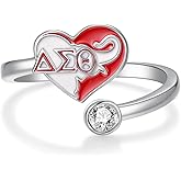 jiulegufa Sterling Silver Sorority Ring Meaningful Gifts for Sorority Sisters Women
