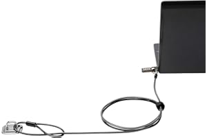 CaLeQi Combination Security Lock Cable for Notebook Laptop Pc Computer Monitor LCD - 2m Cable Black (Anchor+Laptop Lock)