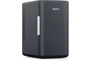 AstroAI Mini Fridge 2.0 Gen, 6 Liter/8 Cans Makeup Skincare Fridge 110V AC/ 12V DC Portable Thermoelectric Cooler and Warmer 