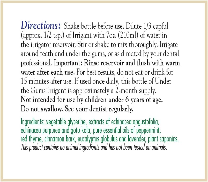 Dental Herb Company - Under the Gums Irrigant Concentrate (4 oz.): Health & Personal Care
