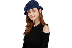 RAINCOL ORIDOOR British Style Pillbox Hat Women Church Wedding Winter Vintage Fascinator Beret 100% Wool Felt Hat with Veil