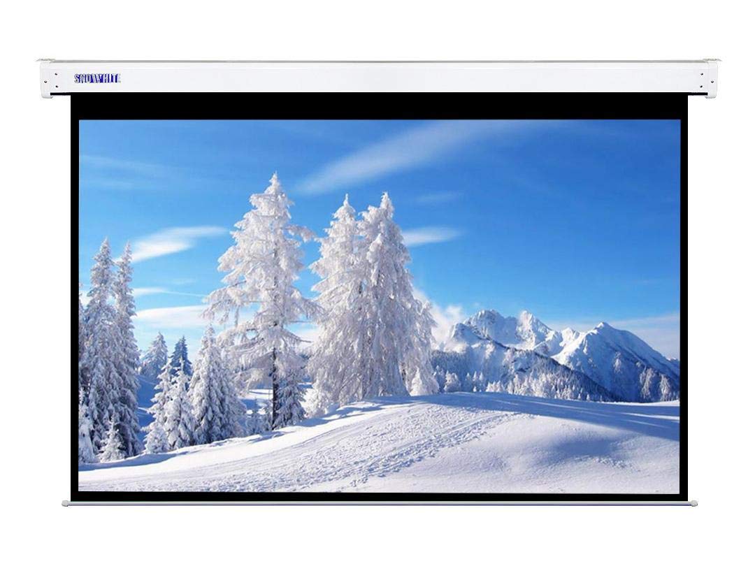 Snowmokee 120 4 3 Hd Matte White Electric Projector Screen Wall
