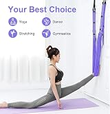 flintronic Yoga Stretching Strap Aerial Yoga Rope Back Bend Purple view 2