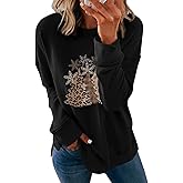 Dokotoo Women's Casual Crew Neck Sweatshirt Loose Soft Long Sleeve Pullover Tops