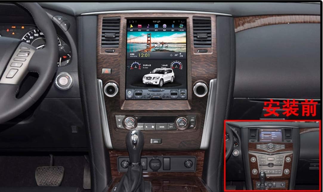 13.6 inch Inch Android 8.1 IPS Vertical Screen Car Stereo Radio GPS Navigation for Nissan Altima Patrol Touch Screen Quad Core Head Unit (13.6 inch Plus, Silver)