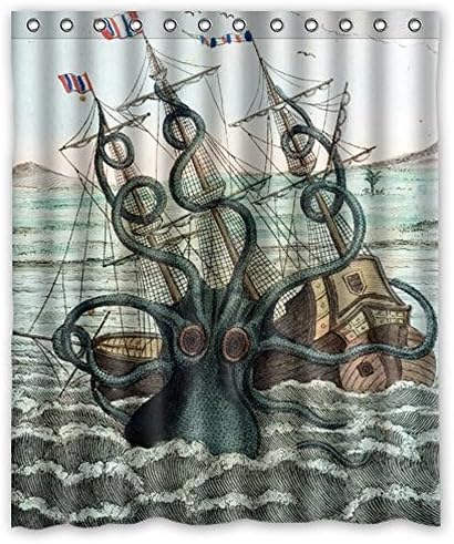 Fantastic Bath Card Joker On The Wall Custom Unique Waterproof Shower Curtain Bathroom Curtains with 12 Plastic Rings 66X72