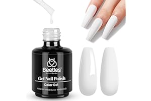 BEETLES GEL POLISH Beetles White Gel Nail Polish,15ml Winter Soak Off UV Gel Polish French Nail Art Manicure Salon DIY Design at Home Gift for Women