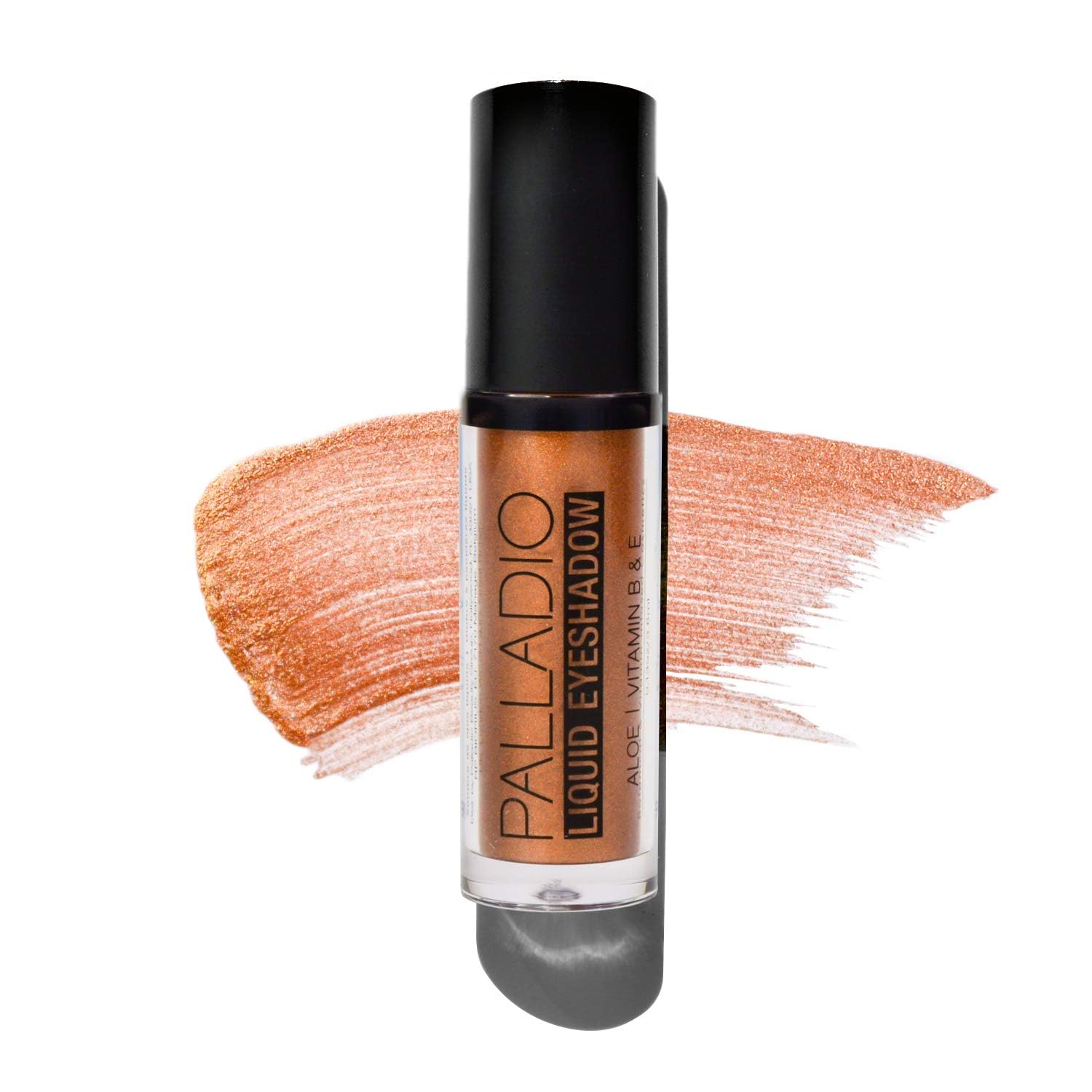Palladio Liquid Eyeshadow, creamy shimmery formula that instantly adheres to the eyelid with flexible applicator wand for over 8 hours of smudge and crease-proof wear (Jasper)