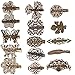 Ondder 15 Pack Vintage Hair Clips Leaf Flower Shape Hair Barrettes Headwear Lady Hair Pins Hair Accessories for Women, 15 Pieces