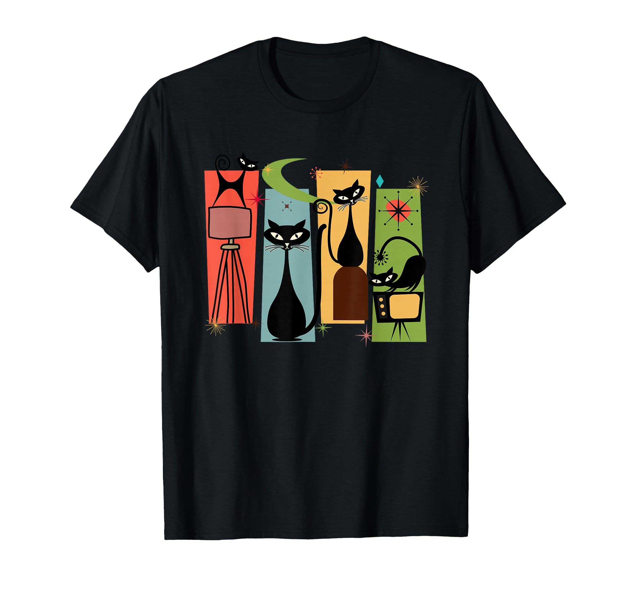 Photo 1 of ***  similar item*** Mid Century Cat Retro Atomic Age Space Modern Midcentury 50s T-Shirt