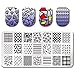 Born Pretty Nail Art Stamping Plate Stamp Template Image Plate Heart Diamond Grids BP-L013