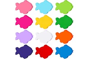 Kisston 360 Pcs Fish Cutouts Paper 3.9 Inch Assorted Color Die Cuts Paper for DIY Paper Craft Projects Back to School Class Bulletin Board Decor
