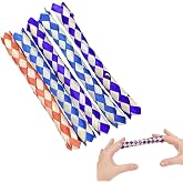 5 Pcs Classic Chinese Finger Traps Bamboo Birds Foraging Props Assorted Colors PET Bird Chew Classic Party Props for Adults Finger Puppets