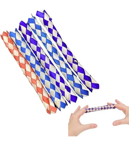 Chinesische Fingerfallen Aus Bambus – Box Mit 72 Stück Für Partys & Spiele