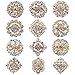 Lot 12pc Clear Rhinestone Crystal Flower Brooches Pins