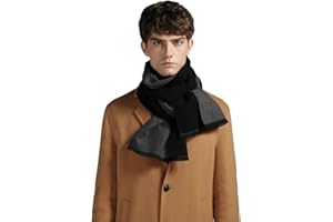 Eagool Thick Cashmere Scarf for Men Gift Idea Extremely Warm Super Soft Wool Scarf for Winter Autumn and Spring