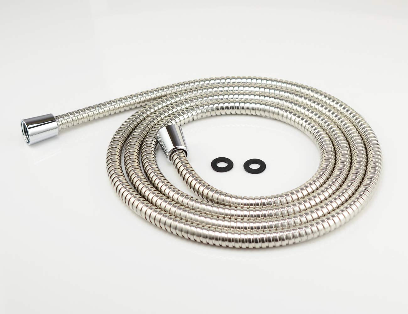 Photo 1 of Purelux 100 Inch Shower Hose, Universal Handheld Showerhead Hose Made of Stainless Steel, Polished Chrome Finish