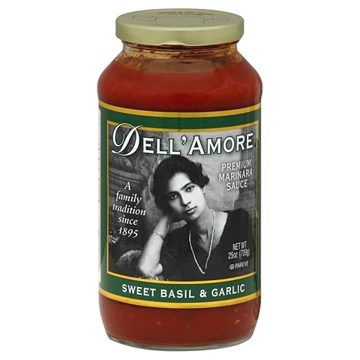 Dell Amore Sauce Pasta Basil & Garlic, 25 oz Grocery