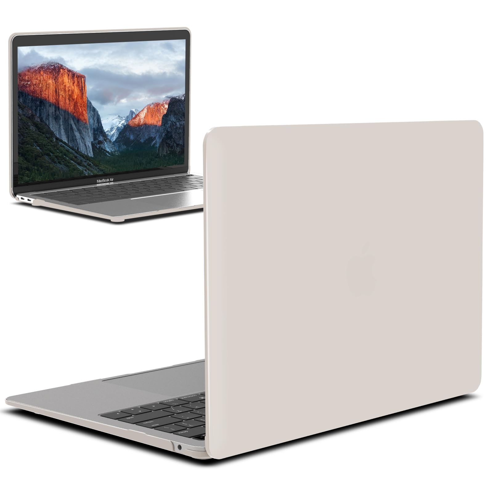 Photo 1 of IBENZER Compatible with 2022 2021 2020 MacBook Air 13 inch case M1 A2337 A2179 A1932, Plastic Hard Shell Case for Mac Air 13 Retina Display with Touch ID, Rocky Gray,AT13RKGY