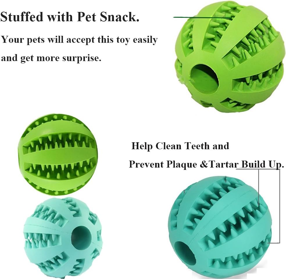 Pet Supplies : Bojafa Best Dog Teething Toys Ball Nontoxic Durable Dog IQ Puzzle Chew Toys for Puppy Small Large Dog Teeth Cleaning/Chewing/Playing/Treat Dispensing (2 Pack) : 