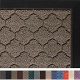 Gorilla Grip Original Durable Rubber Door Mat, 29x17, Heavy Duty Doormat, Indoor Outdoor, Waterproof, Easy Clean, Low-Profile Mats for Entry, Garage, Patio, High Traffic Areas, Beige Quatrefoil
