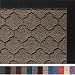 Gorilla Grip Original Durable Rubber Door Mat, 29x17, Heavy Duty Doormat, Indoor Outdoor, Waterproof, Easy Clean, Low-Profile Mats for Entry, Garage, Patio, High Traffic Areas, Beige Quatrefoil
