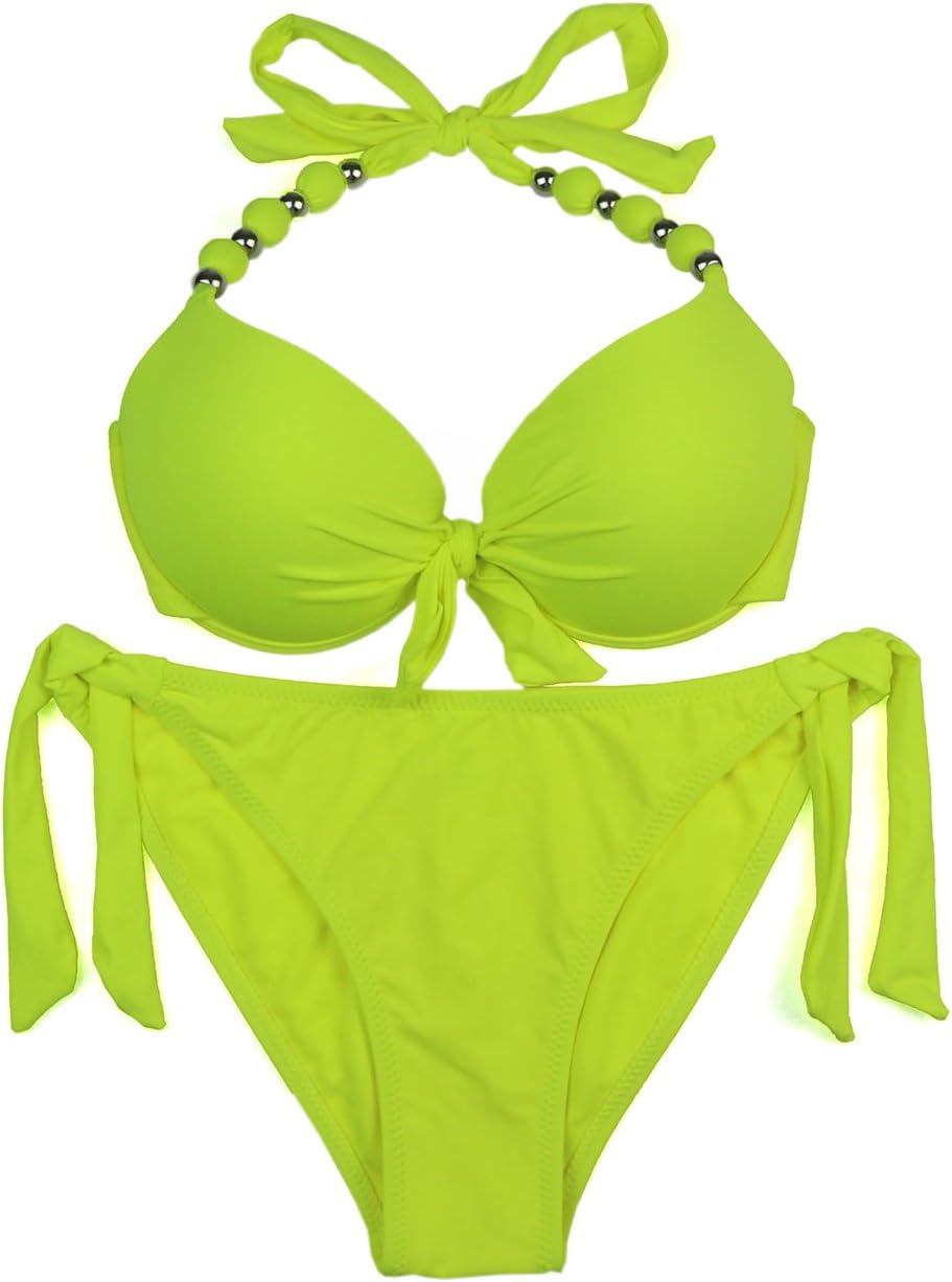 EONARSwimsuit for Women Two Piece Women's Bikini Sets Side Tie Swimwear Push Up Bikini Top Low Waist Bikini Bottom