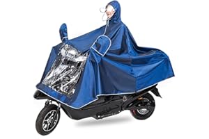 haozaikeji Universal Motorcycle Raincoat Waterproof Hoodie Rain Cape Reusable Bike E-Bike Rain Coat Mobility Scooter Raincoat