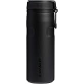The IceFlow&trade; Bottle Twist Flip 0.47L / 16oz | Black 2.0 | Cold for 8 Hours | Iced for 40hrs | Dishwasher Safe | Recycled Stainless Steel | BPA Free | Double Wall Vacuum Insulation