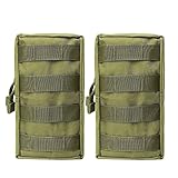 Fitackle 2 Pack Molle Pouches - Tactical Compact Water-resistant EDC Utility Gadget Gear Pouch