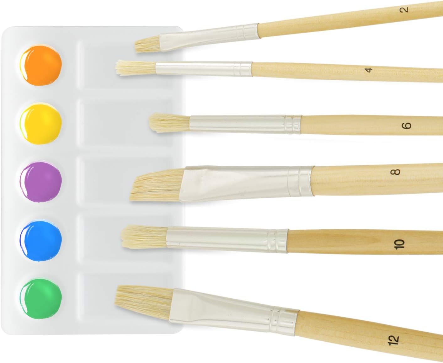US Art Supply 21-Piece Acrylic Painting Table Easel Set with, 12-Tubes Acrylic Painting Colors, 11"x14" Stretched Canvas, 6 Artist Brushes, Plastic Palette with 10 Wells