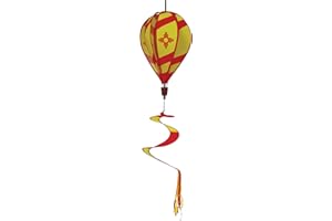 In the Breeze New Mexico Hot Air Balloon Wind Spinner,11" W x 17" H, 30" Tail