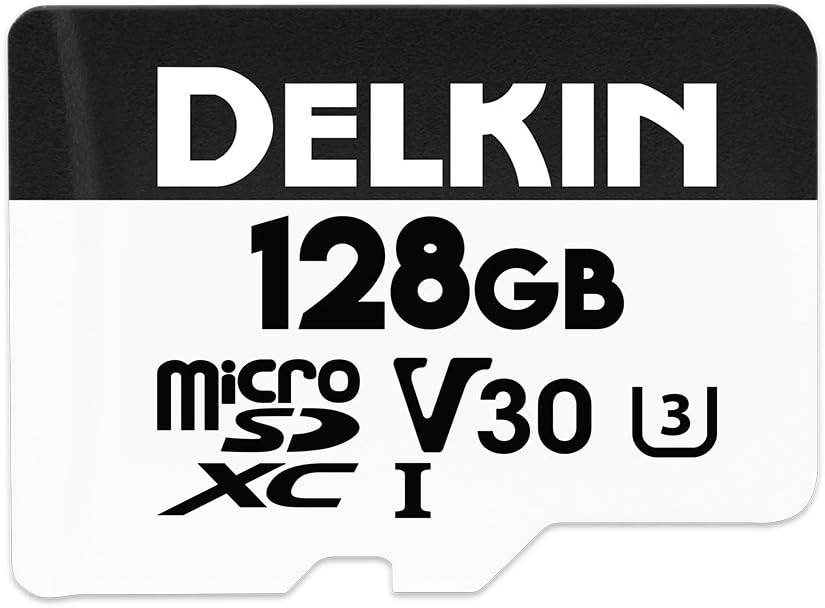 Delkin Devices microSDXC UHS-I V30 128GB Memory Card 100MBs Read