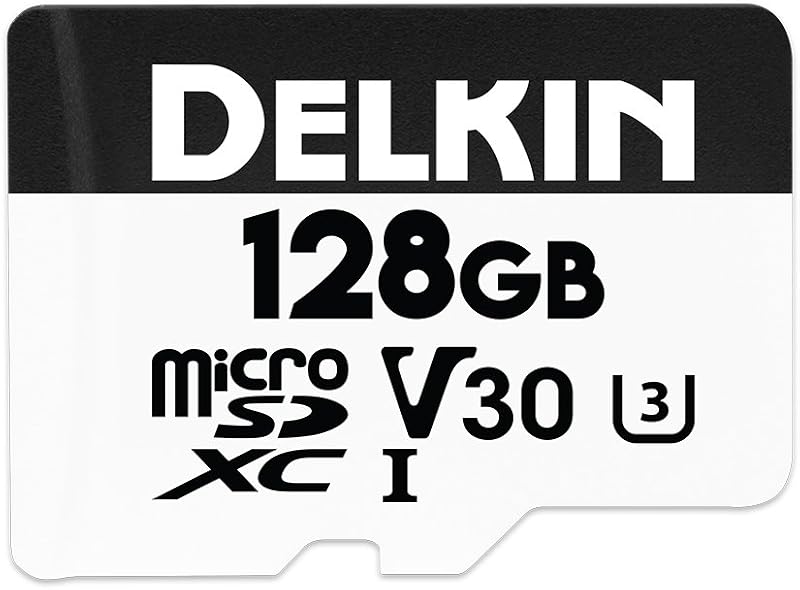 Delkin Devices microSDXC UHS-I V30 128GB Memory Card 100MBs Read