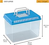 Ferplast GEO Large Plastic Aquarium Tank 6 L Terrarium for Small Animals Blue view 2