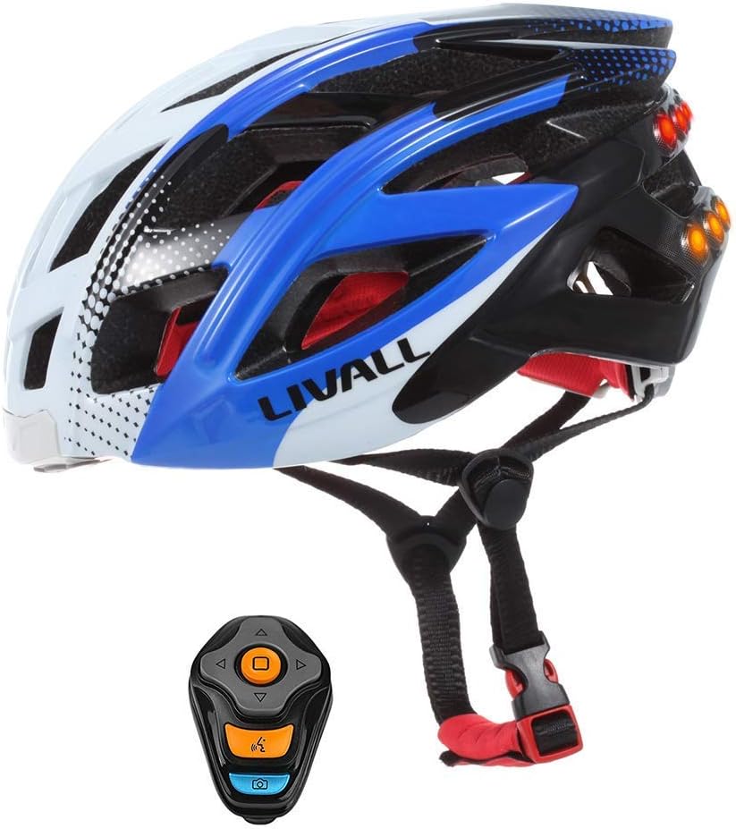 Arture Livall Smart Bike Helmet,Wireless Turn Signals Remote Tail Lights,Bluetooth Speakers,Build-In Mic,Music&Call,Walkie-Talkie,SOS Alert,CPSC&EN1078 Certified Cycling Bluetooth Helmet(54-62Cm)