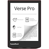PocketBook Verse Pro E-Reader Waterproof | Eye-Friendly 6'' E-Ink Carta&trade; HD Touchscreen | Audio-Book &amp; E-Book Reader | Text-to-Speech Function | SMARTlight | 16GB | WiFi &amp; Bluetooth | Red